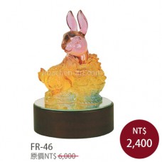 FR-46琉璃雕塑 玉兔迎財