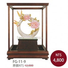 FG-11-9  花開富貴玻璃櫥 (大)