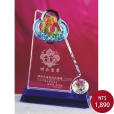 AQ-20水晶琉璃獎牌(年年有餘)