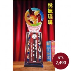 C985-C琉璃水晶獎座(老鷹)