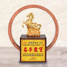 創意獎座-琉金-馬到成功-金箔獎盃
