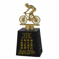 黑晶金屬獎座-自行車 黑晶金屬獎座-自行車