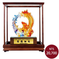 琉璃精品玻璃櫥-魚躍龍門