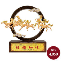 琉金雕塑-馬到成功