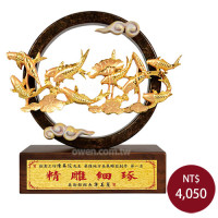 琉金雕塑-九如呈祥