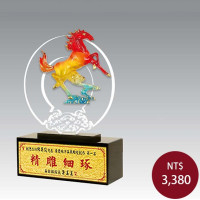 手工描金雕塑-馬到成功(小)