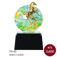 FR-40琉璃雕塑(金箔)馬到成功