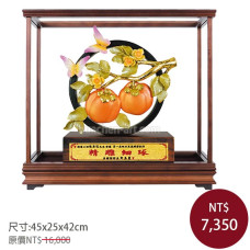 琺瑯彩雕塑玻璃櫥-事事如意 琺瑯彩雕塑玻璃櫥-事事如意