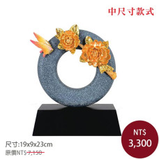 立體雕塑-青斗石塑-花開富貴(中) 立體雕塑-青斗石塑-花開富貴(中)