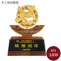 手工描金雕塑-麒麟獻瑞(大)