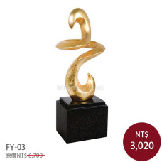 FY-03金箔雕塑-抽象如意 FY-03金箔雕塑-抽象如意