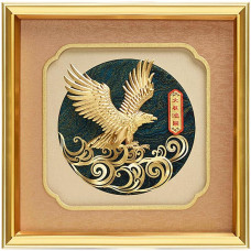 立體金箔畫-黃金畫-大展鴻圖 老鷹(30x30cm) 立體金箔畫-黃金畫-大展鴻圖 老鷹(30x30cm)