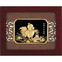 立體金箔畫-金雞大吉20x25cm