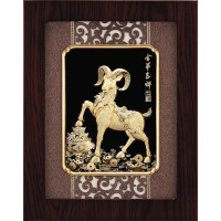 立體金箔畫-金羊吉祥20x25cm 立體金箔畫-金羊吉祥20x25cm