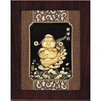 立體金箔畫-黃金畫-財神到27x34cm 立體金箔畫-黃金畫-財神到27x34cm