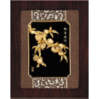 立體金箔畫-黃金畫-桃李滿門27x34cm 立體金箔畫-黃金畫-桃李滿門27x34cm
