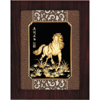 立體金箔畫-黃金畫-馬到成功27x34cm 立體金箔畫-黃金畫-馬到成功27x34cm