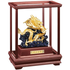 純金箔雕塑大櫥窗-祥龍獻瑞 純金箔雕塑大櫥窗-祥龍獻瑞