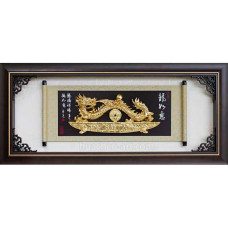 F7006手工金箔 龍如意119x53cm F7006手工金箔 龍如意119x53cm