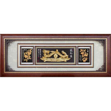 F7041手工金箔 龍如意166.5x65.5cm