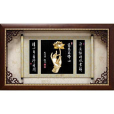 FA5503手工金箔 慈悲見佛心(佛手)81x47.6cm