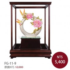 FG-11-9琺瑯彩雕塑玻璃櫥-花開富貴(大)