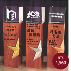 C-13創意水晶木質獎牌