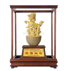 原石玻璃櫥-麒麟獻瑞