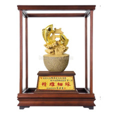 原石玻璃櫥-魚躍龍門